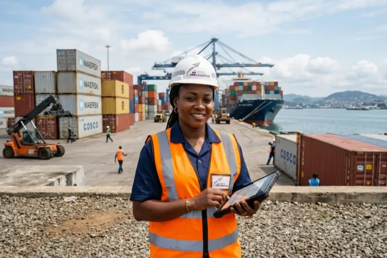 Visualizing the future of integrated container operations at Freetown's primary maritime terminal.