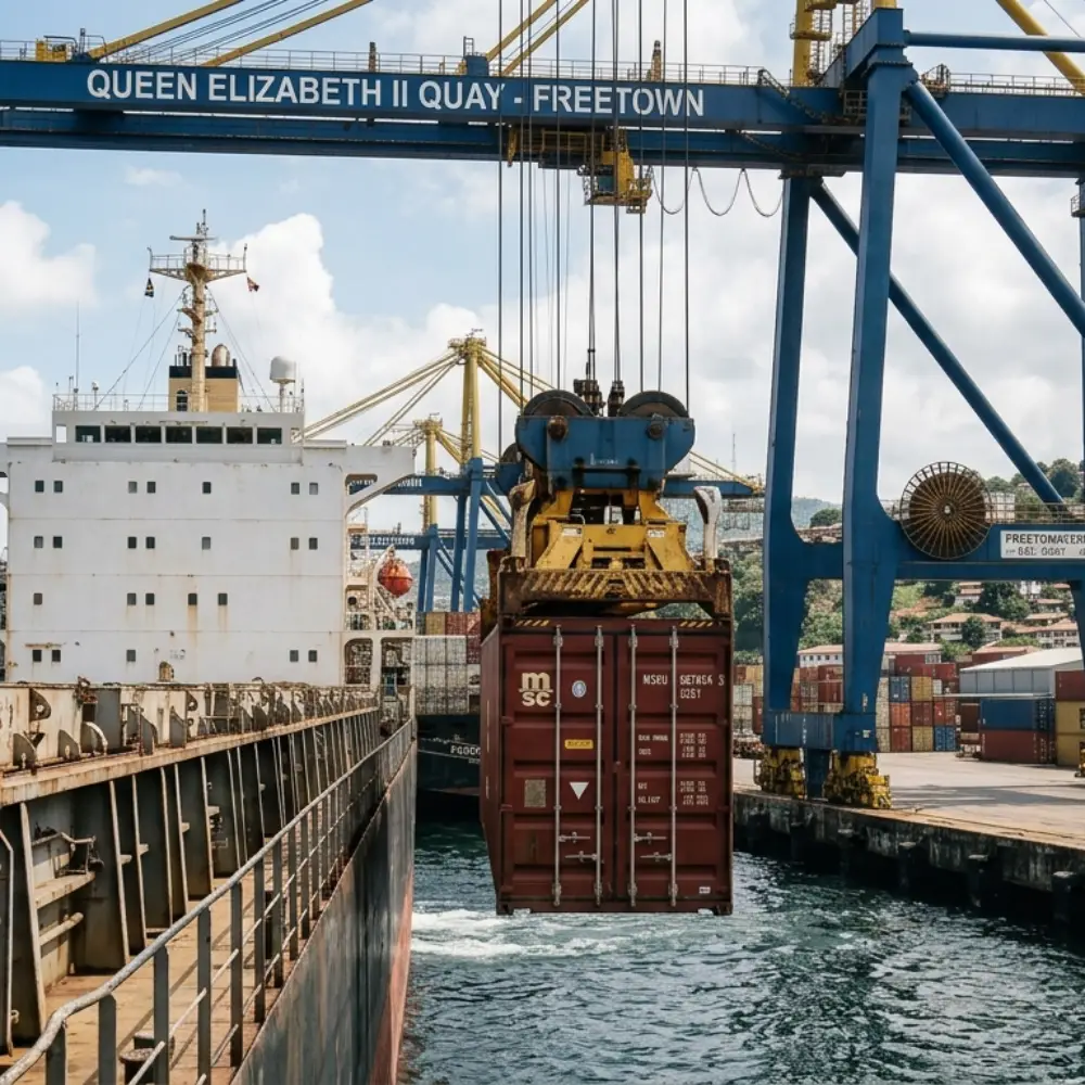 Unloading Container IFD Logistics Sierra Leone